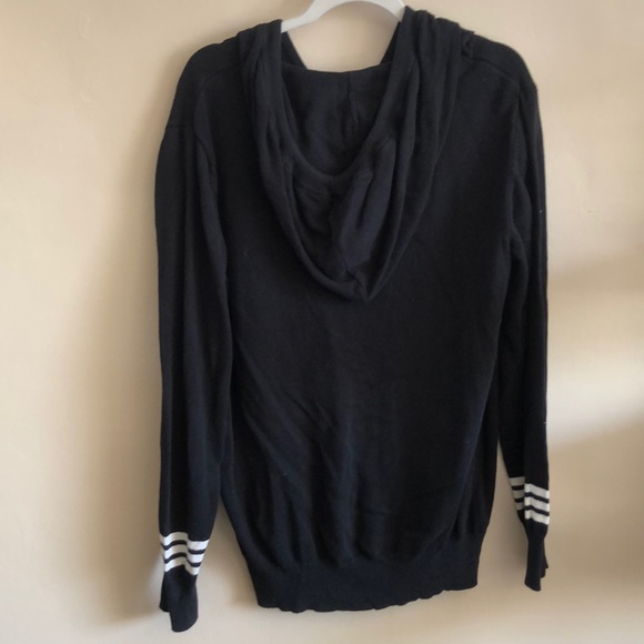 Ambiguous Black Hooded ButtonUp Cardigan SzMed - Picture 8 of 11